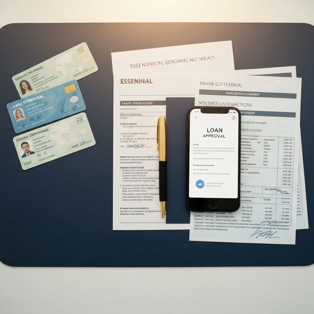 Essential financial documents laid out for loan application